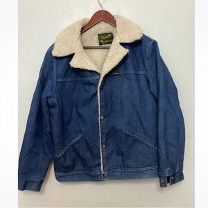 Vintage Wrangler Denim Sherpa-Lined Jacket